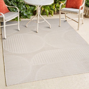 Nordby Geometric Arch Scandi Striped Area Rug